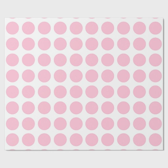 Soft Pink Polka Dots Wrapping Paper (Seam)