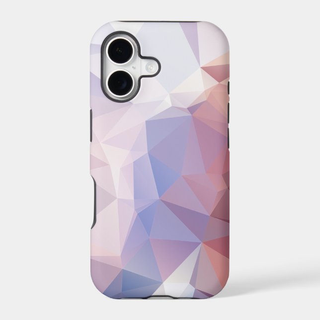 Soft Pink Purple Abstract Pyramid Pattern Case-Mat Iphone Case (Back)