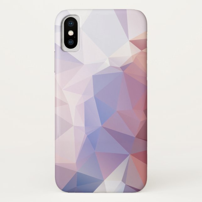 Soft Pink Purple Abstract Pyramid Pattern Case-Mate iPhone Case (Back)
