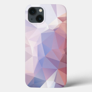 Soft Pink Purple Abstract Pyramid Pattern Design iPhone 13 Case