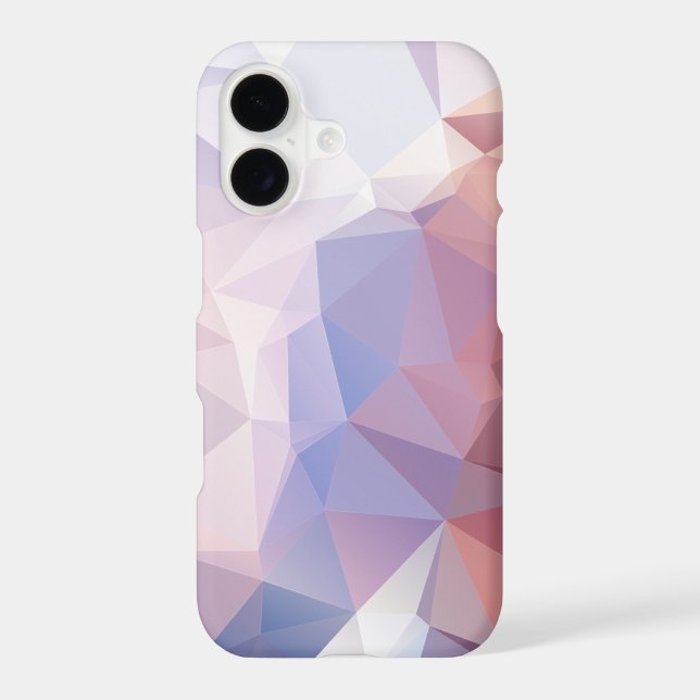 Soft Pink Purple Abstract Pyramid Pattern Design Iphone Case (Back)