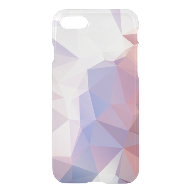 Soft Pink Purple Abstract Pyramid Pattern Uncommon iPhone Case (Back)