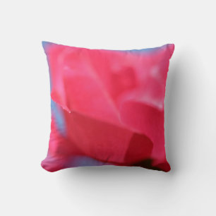 Soft Pink Rose and Sky Throw Pillow / Cushion