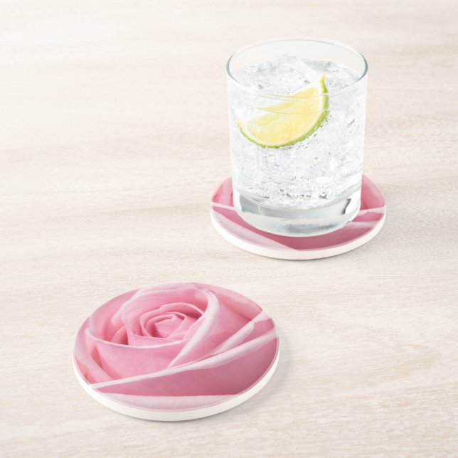Soft Pink Rose Coaster (Side)