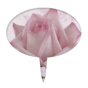 Soft Pink Rose Flower Cake Topper