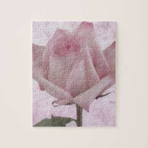 Soft Pink Rose Flower Jigsaw Puzzle