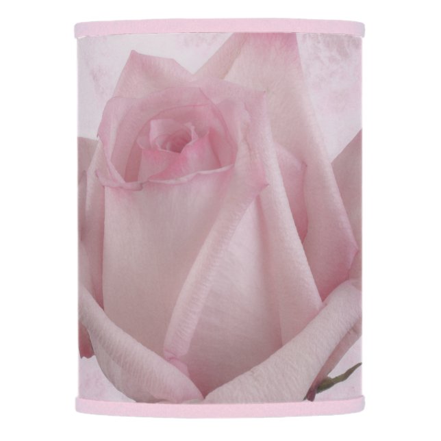Soft Pink Rose Flower Lamp Shade (Front)