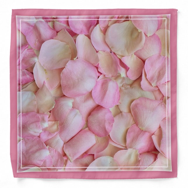 Soft Pink Rose Petals Love Bandana (Front)
