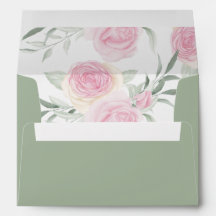 Soft Pink Roses and Light Green