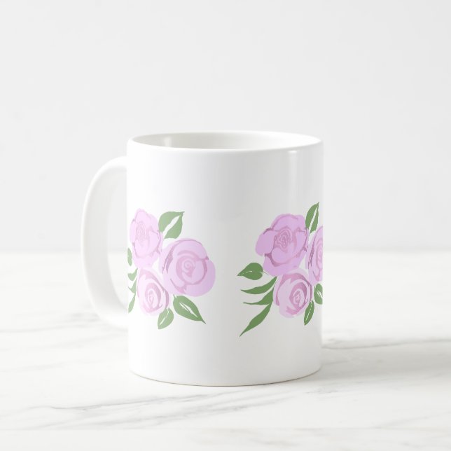 Soft Pink Roses Mug (Front Left)