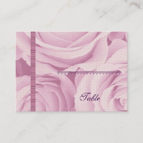 Soft Pink Roses Place Card - Wedding Party Business Card Templates