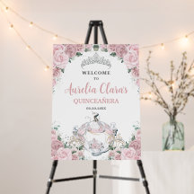 Soft Pink Roses Princess Carriage QUINCEAÑERA 16th