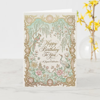 Soft Pink Roses Watercolour Happy Birthday Card