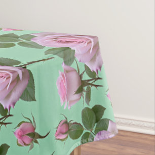 Soft Pink Roses With Subtle Lavender Highlights  Tablecloth
