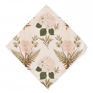 Soft Pink & Sage Botanical Pocket Square Bandana
