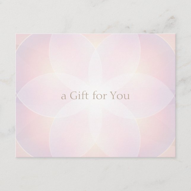 Soft Pink Salon Spa Gift Certificate (Front)