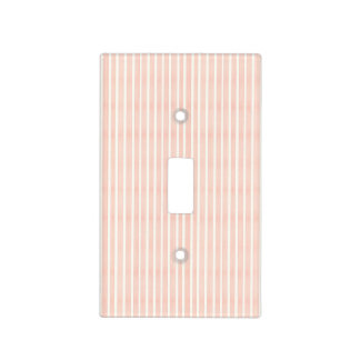 Soft Pink Stripes Light Switch Cover