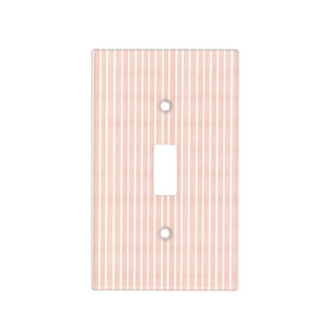 Soft Pink Stripes Light Switch Cover (Front)