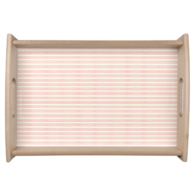 Soft Pink Stripes Serving Tray (Front)