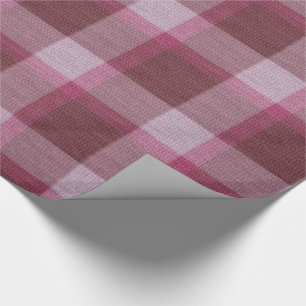 Soft Pink Tartan Plaid Christmas Wrapping Paper