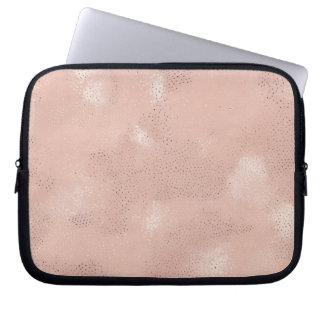 Soft Pink Textured Pattern Laptop Sleeve