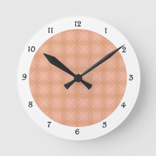 Soft Pink Tiled Pattern Clock