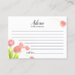 Soft Pink Tuilps Advice Card<br><div class="desc">Beautiful soft pink tulips.  Personalize our gorgeous stationery with your event details easily and quickly,  simply press the customize it button.  Coordinating backside is included. Matching items to complete your event collection are available in our Zazzle store!</div>