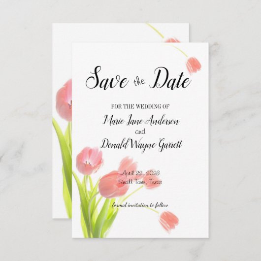 Soft Pink Tulips (Front/Back)