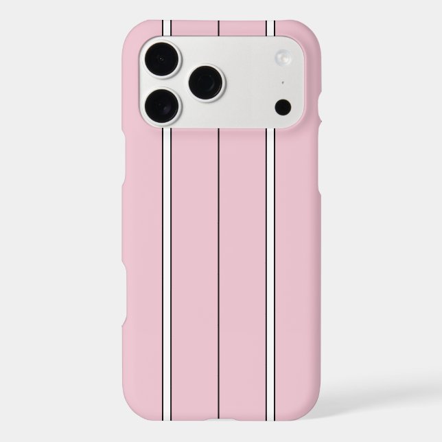 Soft Pink Vertical Stripe Pattern Minimal Case-Mate iPhone Case (Back)