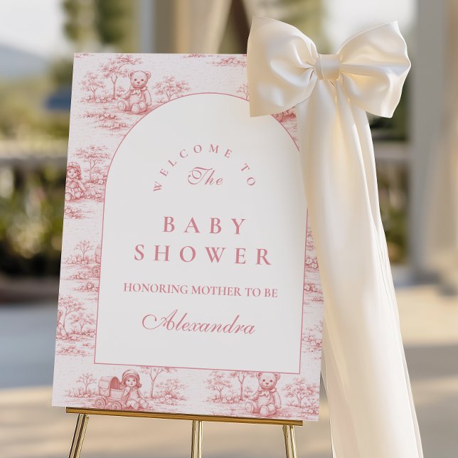 Soft Pink Vintage Baby Shower Foam Board (Creator Uploaded)