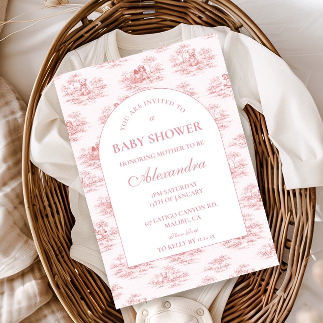 Soft Pink Vintage Baby Shower Invitation (Creator Uploaded)
