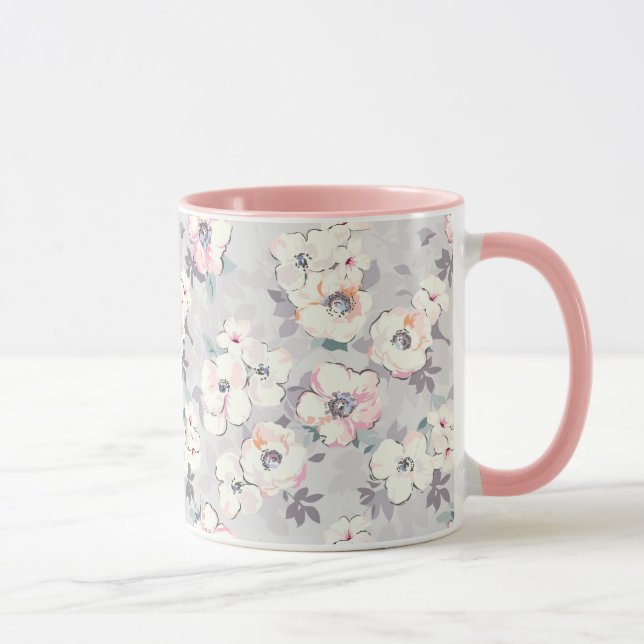 Soft Pink Watercolor Pattern Mug (Right)