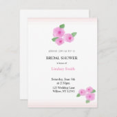 Soft Pink Watercolor Roses Bridal Shower Invitation (Front/Back)