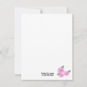 Soft Pink Watercolor Roses Bridal Shower Invitation (Back)