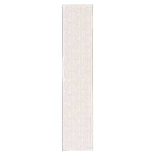 Soft Pink Wavy Floral Stripe, Bone Short Table Runner