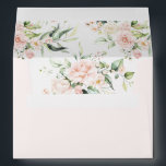 Soft Pink & White Luxury Elegant Roses w/ address Envelope<br><div class="desc">This envelope goes perfectly with our soft pink blush luxury invitation line. Edit with your return address to save you time and give a beautiful first impression.</div>