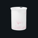 Soft Pink White Peony - Floral Beverage Pitcher<br><div class="desc">Soft pink as background for white Peony. Customizable items. You can easily add text and change text (color,  font,  size and position) by clicking the customize button.</div>