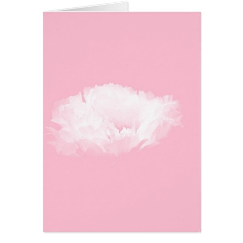 Soft Pink White Peony Floral Pattern Greeting C