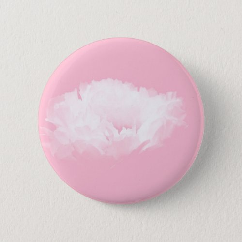 Soft Pink White Peony Floral pattern Round button