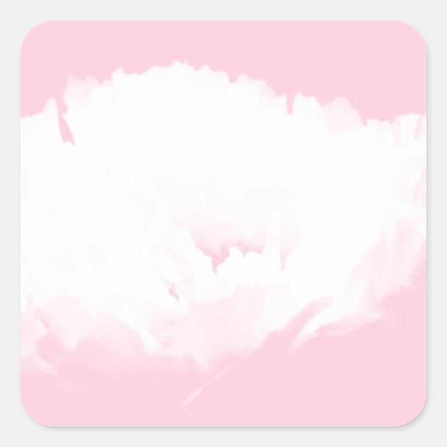Soft Pink White Peony Floral Pattern S Sticker (Front)