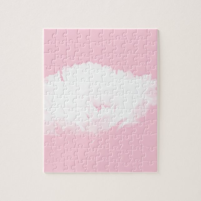 Soft Pink White Peony Floral Puzzle (Vertical)