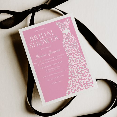 Soft Pink White Wedding Dress Border Bridal Shower