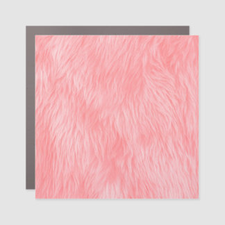 Soft Pink Wool Fur Texture Car Magnet