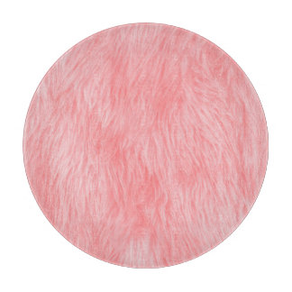 Soft Pink Wool Fur Texture Cutting Board