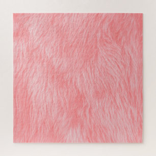 Soft Pink Wool Fur Texture Jigsaw Puzzle