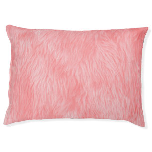Soft Pink Wool Fur Texture Pet Bed