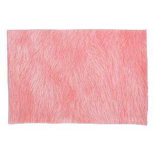 Soft Pink Wool Fur Texture Pillow Case