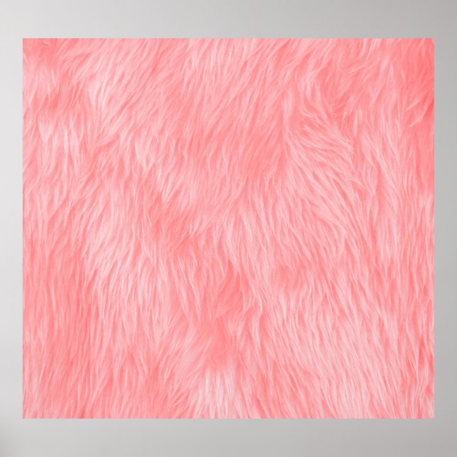 Soft Pink Wool Fur Texture Poster (Front)