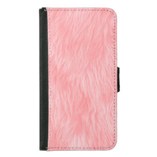 Soft Pink Wool Fur Texture Samsung Galaxy S5 Wallet Case