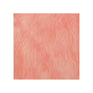 Soft Pink Wool Fur Texture Wood Wall Art